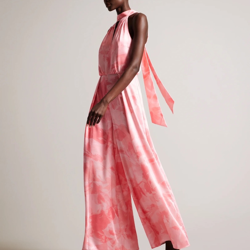 Ted Baker Halter Neck Wide Leg Jumpsuit